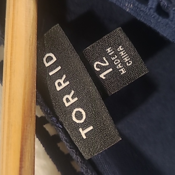 #68 Torrid Navy Lace Womens Cocktail Dress worn once size 12 - Picture 3 of 8